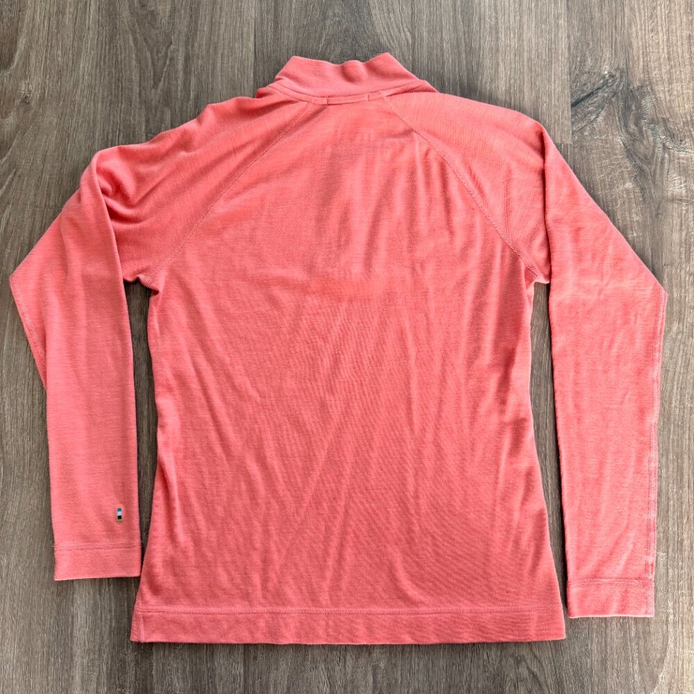 Smartwool Merino Base Layer 1/4 Zip - Orange / Size Large - Picture 4 of 10